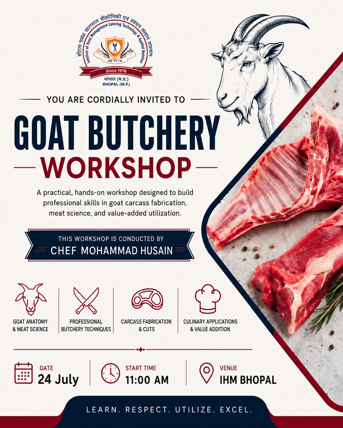 Culinary Workshop at IHM Bhopal