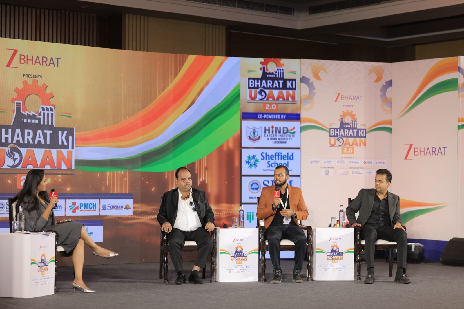 Chef Mohammad Husain speaking on the panel at Zee Bharat Bharat Ki Udaan 2.0 in New Delhi