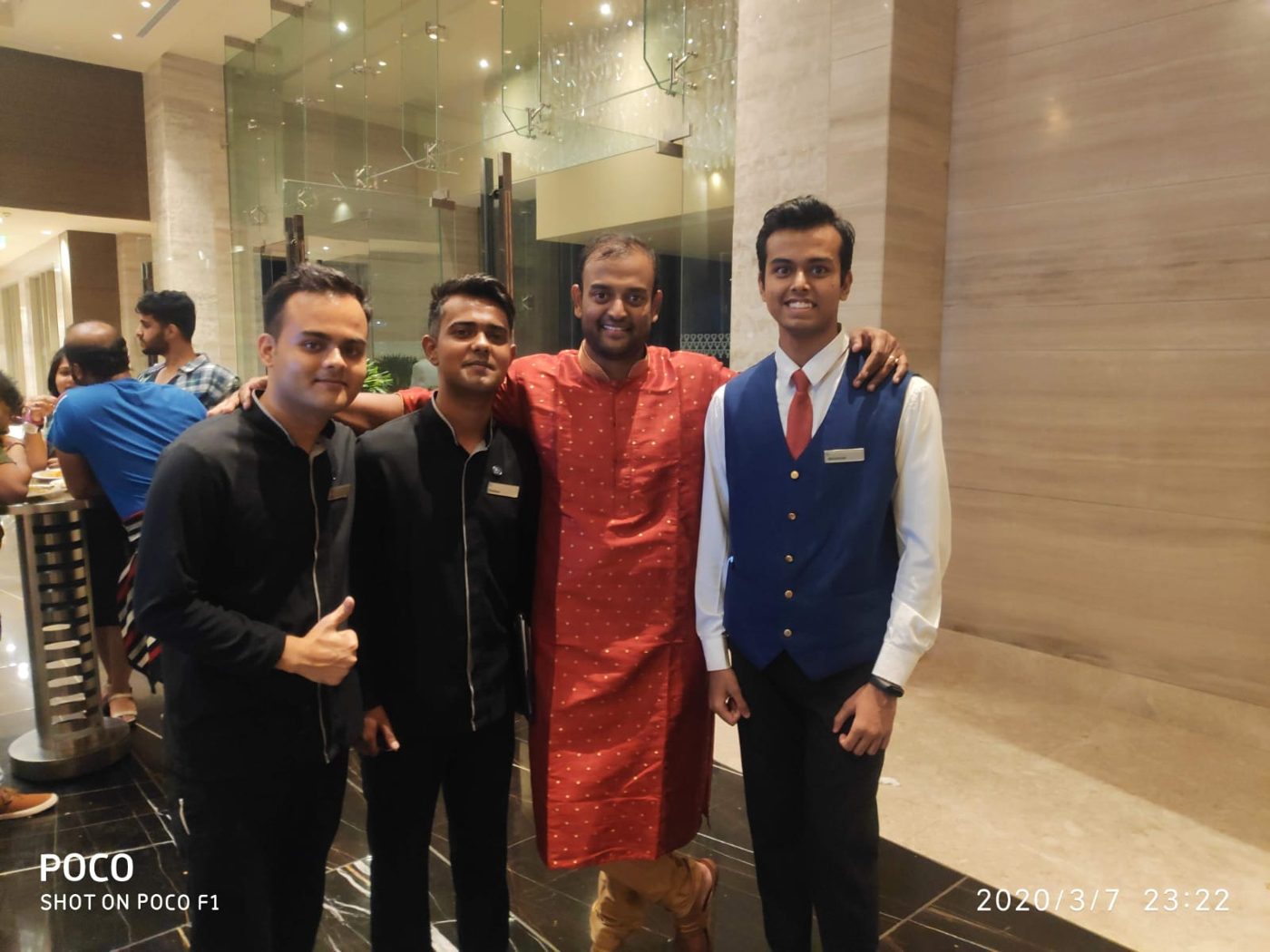 Chef Mohammad Husain with colleagues during VIP event service