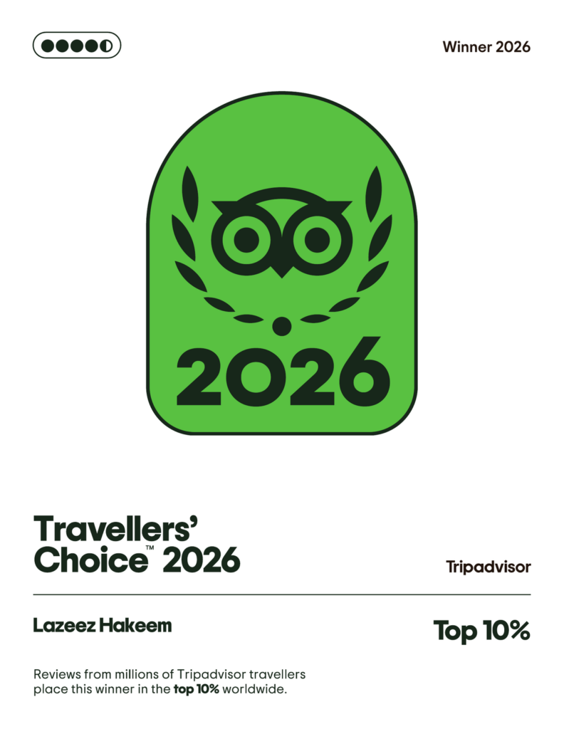 Lazeez Hakeem® Receives Tripadvisor Travellers’ Choice 2026